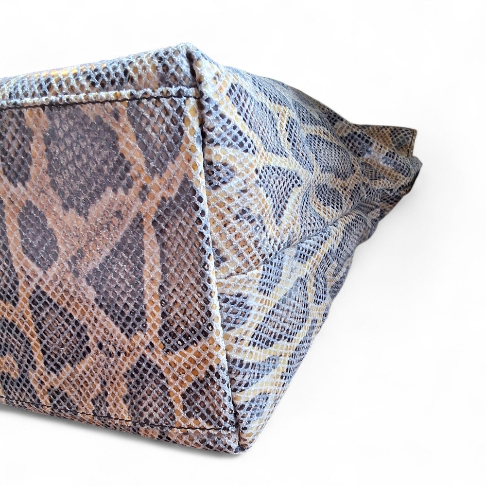 Dooney & Bourke Python Embossed Large Zip Hobo Sh… - image 6